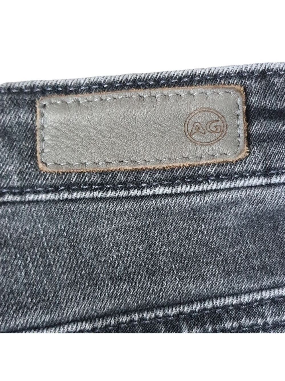 AG The Isabelle High Rose Straight Crop Raw Hem Gray Size 27R Adriano Goldshmeid - Picture 8 of 13